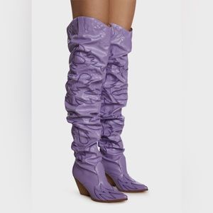 Road to Rideout Purple Lavender Cowboy Boots “Alien Superstar”